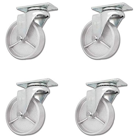 Casterhq Jack Caster, 3-1/2" Steel Wheel Caster (), 350 Lbs Capacity, PK4 315JC-01